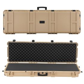 VEVOR Hard Rifle Case, Lockable Rifle Case with Pre-cut Foams, 52 in Gun Storage with Wheels