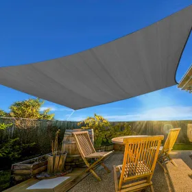 16'X16' Dark Grey HDPE Sunshade Sail (Option: defaulttitle)