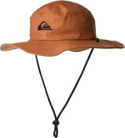 Quiksilver Men's Bushmaster Sun Protection Floppy Visor Bucket Hat (Color: Auburn, size: small)